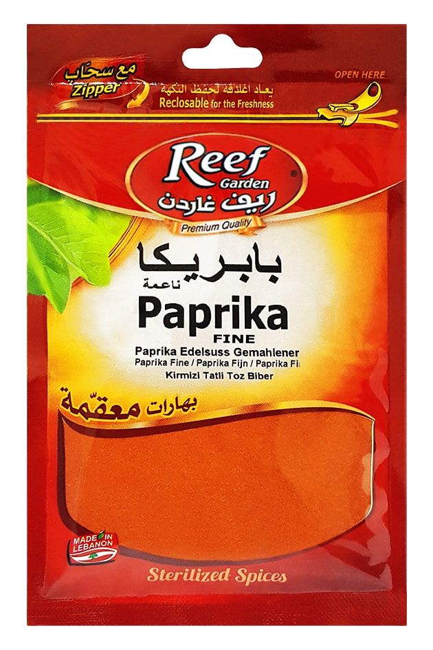 Paprika Reef Garden premium paprika - Lebanese spices for dishes and flavoring / فلفل حلو (بابريكا) من Reef Garden - بهارات لبنانية للأطباق والنكهة